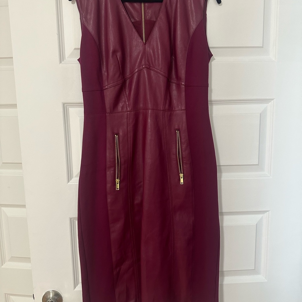 INC International Concepts Burgundy Midi Dress
